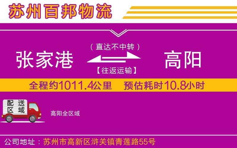 張家港到高陽(yáng)物流公司